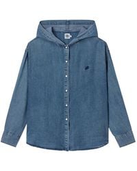 B+ AB - Hooded Denim Shirt - Lyst