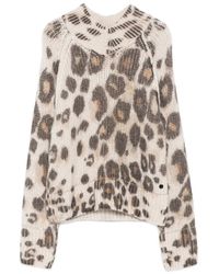 Marc Cain - Pullover Mit Leoparden-Print - Lyst