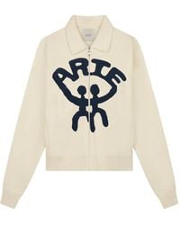 Arte' - Zip-Up Embroidered Cardigan - Lyst