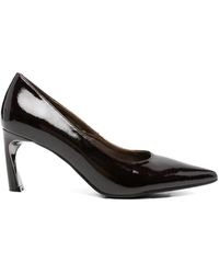 SERGIO MORETTI FIRENZE - Patent-Finish Pointed-Toe Pumps - Lyst