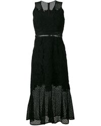 Jonathan Simkhai Sleeveless Lace Trumpet Dress - Zwart