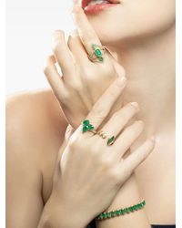 SHAY - Deco Emerald And Diamond Stacked Ring - Lyst