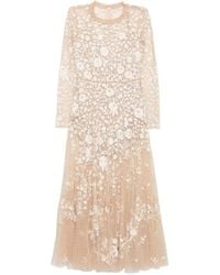 Needle & Thread - Floral-Embroidered Dress - Lyst