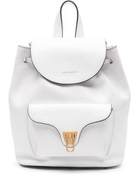 Coccinelle - Logo-stamp Leather Backpack - Lyst