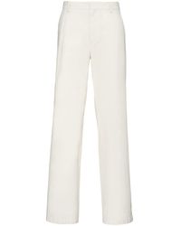 Prada - Pantalones de vestir con parche del logo - Lyst