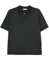 Sandro - Fine-Knit Polo Shirt - Lyst