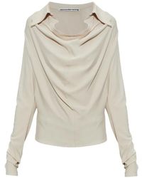 Alexander Wang - Draped Long-Sleeve Top - Lyst