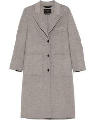 Paltò - Elsa Db Single-Breasted Wool Coat - Lyst