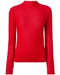 Pinko - Ribbed-Knit Mock-Neck Sweater - Lyst