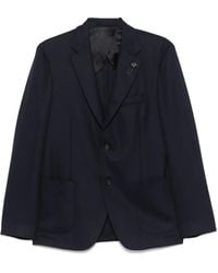 Lardini - Blazer de lana con doble botonadura - Lyst