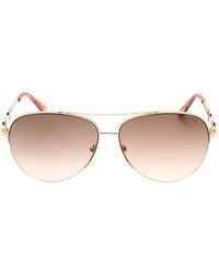 GUESS EYEWEAR - Embellished Pilot Sunglasses - Lyst