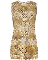 Rabanne - Mini-Jurk Met Studs - Lyst