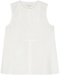Maison Kitsuné - Camisa Sin Mangas Con Efecto Arrugado - Lyst