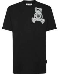 Philipp Plein - Teddy Bear-Print Cotton T-Shirt - Lyst