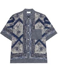 Pierre Louis Mascia - Camicia A Maniche Corte Con Stampa Geometrica - Lyst