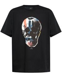PS by Paul Smith - Skull-print Cotton T-shirt - Lyst