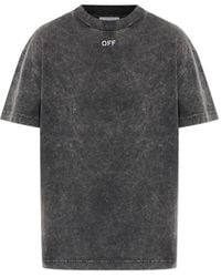 Off-White c/o Virgil Abloh - Check Flan Arrow-Motif T-Shirt - Lyst