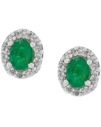 Wouters & Hendrix - 18Kt, Diamond And Emerald Stud Earrings - Lyst