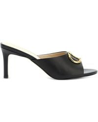 Twinset - 70Mm Oval-T Leather Heeled Sandals - Lyst