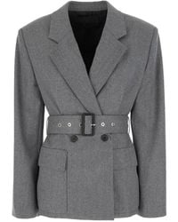 Lanvin - Veste Ceinturée À Boutonnière Croisée - Lyst