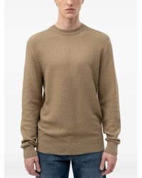 BOSS - Basket-Weave Crew-Neck Sweater - Lyst