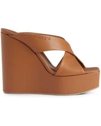 Giuseppe Zanotti - Leather Wedge Sandals - Lyst
