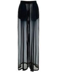 Dolce & Gabbana - Silk Chiffon Trousers - Lyst