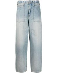 KENZO - Wide-leg Cropped Jeans - Lyst