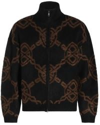 Daily Paper - Shield Monogram-Pattern Zip-Up Sweater - Lyst