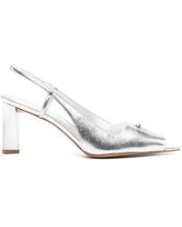 Tory Burch - 75Mm Pierced Peep-Toe Pumps - Lyst