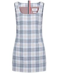 Thom Browne - Robe Courte À Carreaux - Lyst