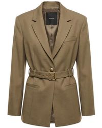 Pinko - Belted Single-Breasted Blazer - Lyst