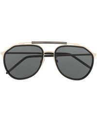 Dolce & Gabbana - Logo-engraved Pilot-frame Sunglasses - Lyst