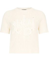 Liu Jo - Raffia-Embroidered Sweater - Lyst