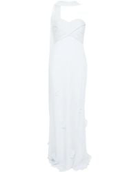 Self-Portrait - Georgette-Abendkleid Mit Blumenapplikation - Lyst