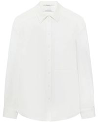 Another Tomorrow - Pleat-Back Hemp-Blend Shirt - Lyst