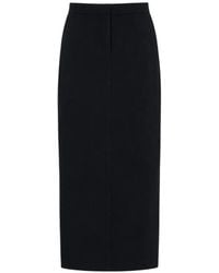 Norma Kamali - Rear-Slit Midi Skirt - Lyst