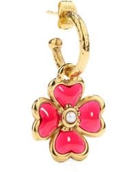 Goossens - Talisman Trèfle Mono Hoop Earring - Lyst