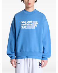 Sporty & Rich - Wellness Club Logo-Print Sweatshirt - Lyst