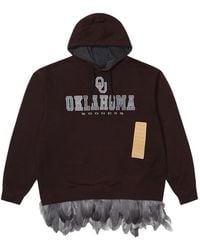4SDESIGNS - Feather Trim Hoodie - Lyst