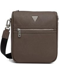 Guess - Milano Logo-Plaque Zip Messenger Bag - Lyst