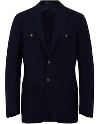 Moorer - Blazer Con Bolsillos Con Botones - Lyst