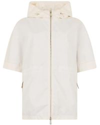 Moorer - Penelope-Gf Hooded Short-Sleeve Jacket - Lyst