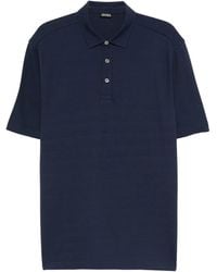 ZEGNA - Short-Sleeve Button Polo Shirt - Lyst