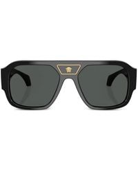 Versace - Medusa Head Geometric-Frame Sunglasses - Lyst