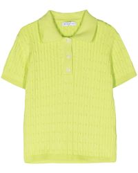Manuel Ritz - Short-sleeve Cable-knit Polo Shirt - Lyst