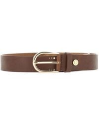 Gianni Chiarini - Studded Round Buckle Leather Belt - Lyst
