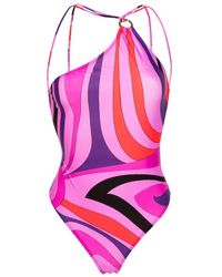 Emilio Pucci - Marmo-print Swimsuit - Lyst