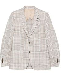 Lardini - Blazer A Cuadros - Lyst