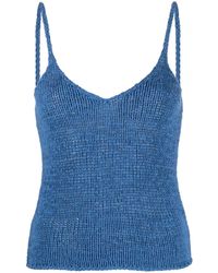 Roberto Collina - V-neck Knitted Top - Lyst